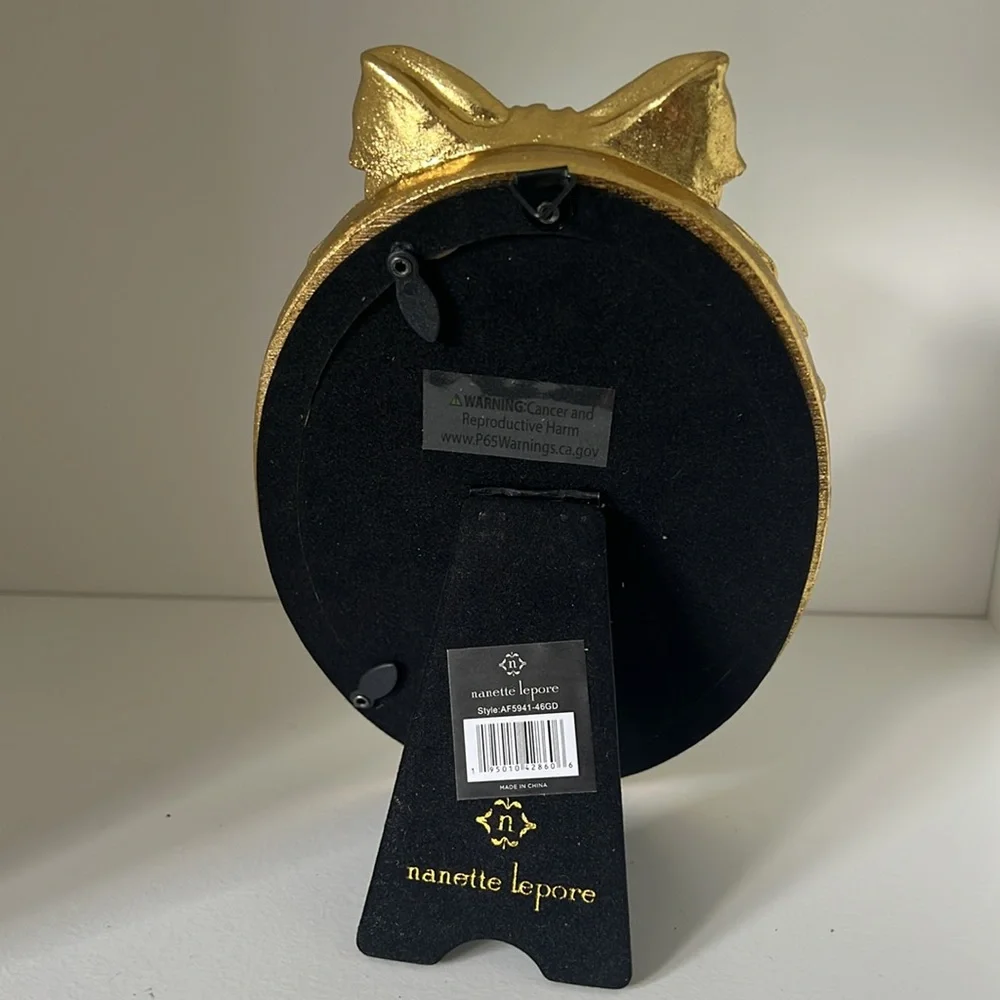 Nanette Lepore Gold Floral Oval Frame